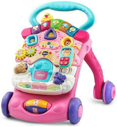 First steps baby walker pink - first,